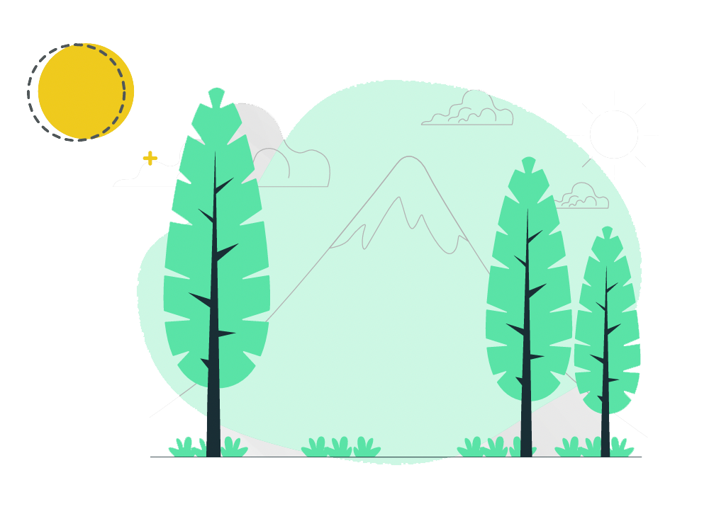 Ilustración de un bosque