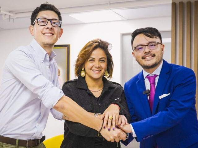 Jennifer Mojica, Felipe Harman y Daniel Rojas