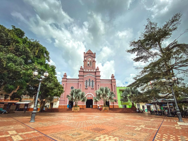 Vista del  Parque principal San Carlos Antioquia