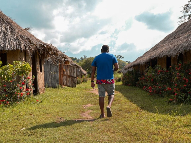 Réplica del antiguo palenque de San Basilio, en Bolívar