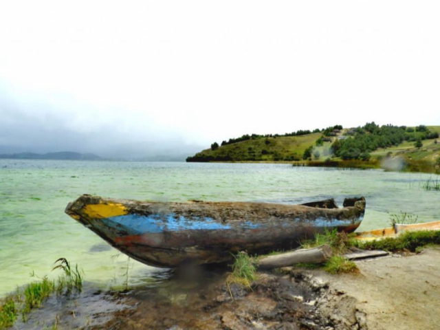 Fotografía del lago Tota.
