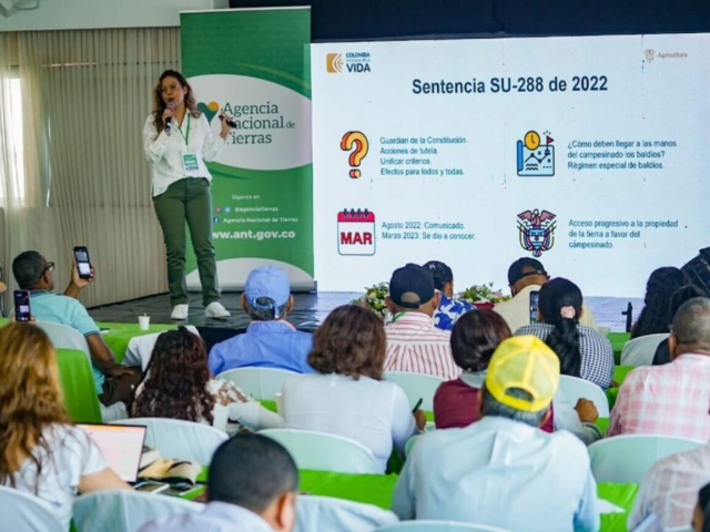 Fotografía de la jornada de socialización de la sentencia SU-288 de 2022 en Montería.